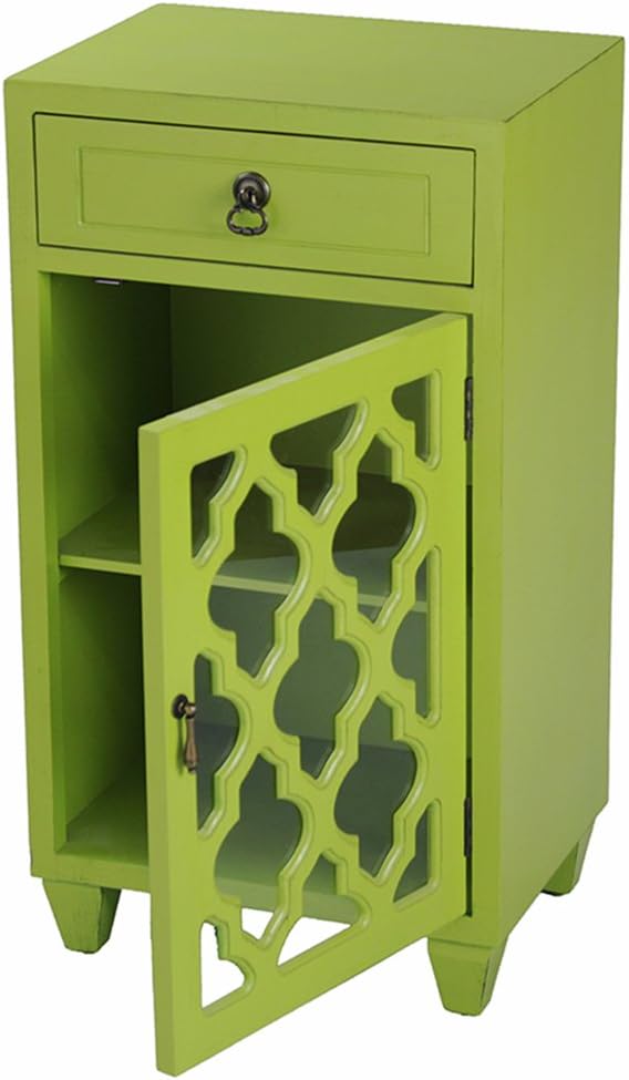 Aqua Distressed Single Drawer Storage Cabinet A1977