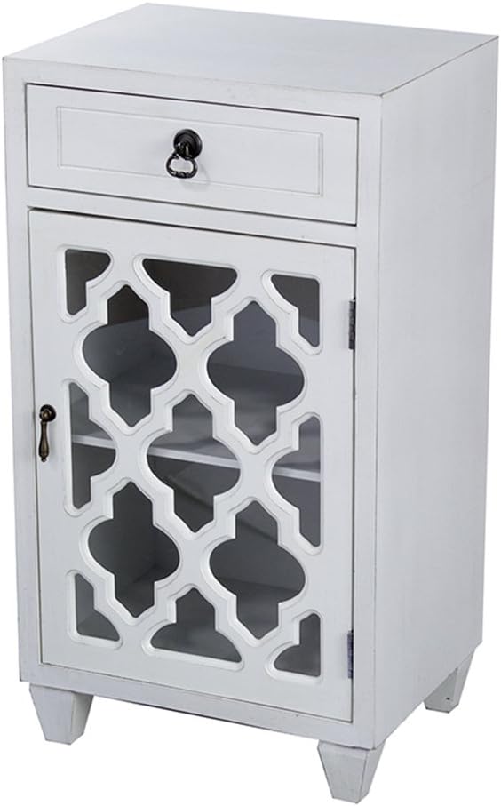 Aqua Distressed Single Drawer Storage Cabinet A1977
