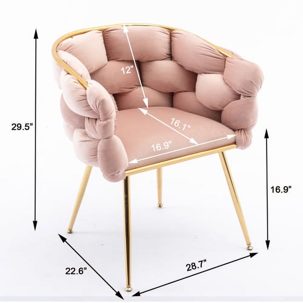 Pink Velvet Single Sofa Chair Set Of 2 Q46064
