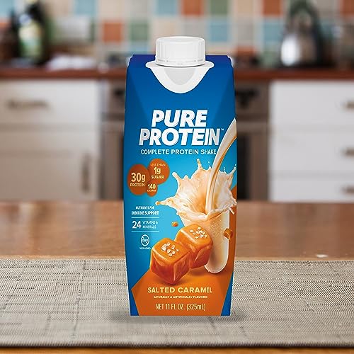 Strawberry Protein Shake, 30g Protein, 11oz Bottles, 12 Pack E9571