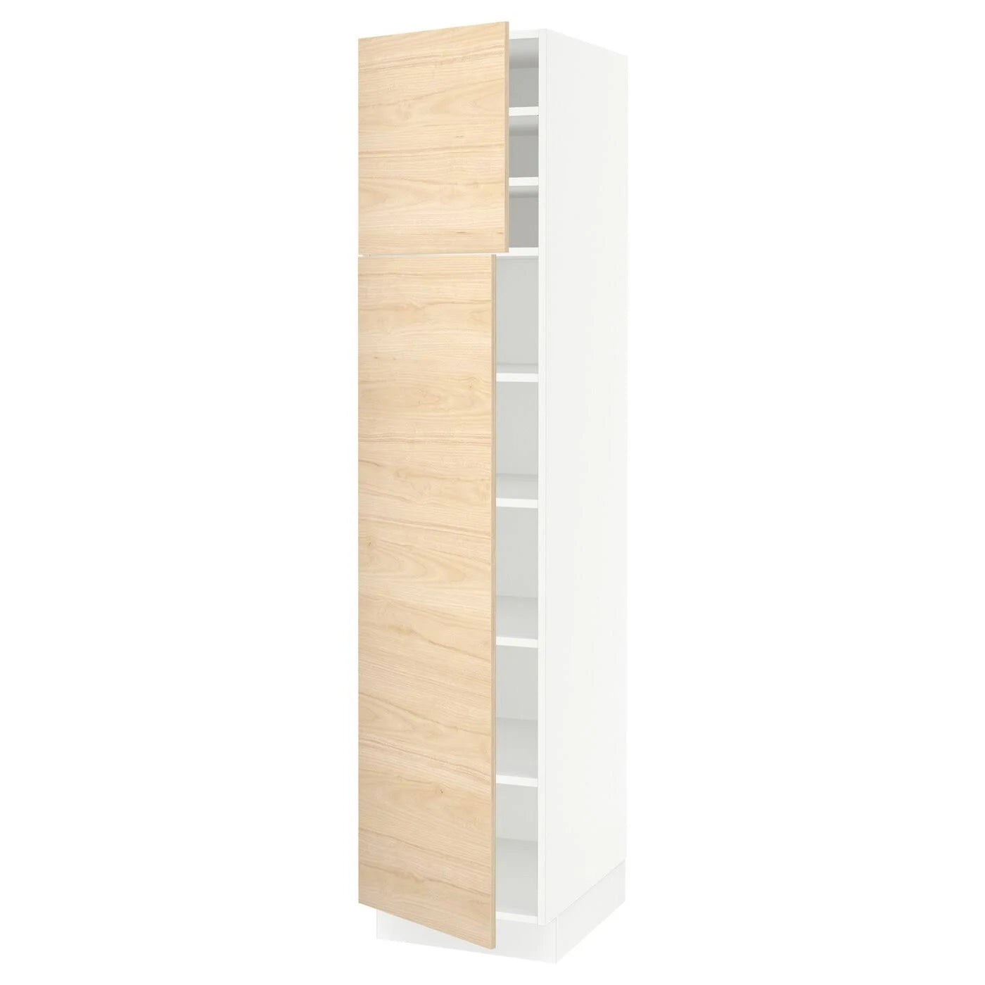 White High Cabinet with shelves and 2 Doors G529173