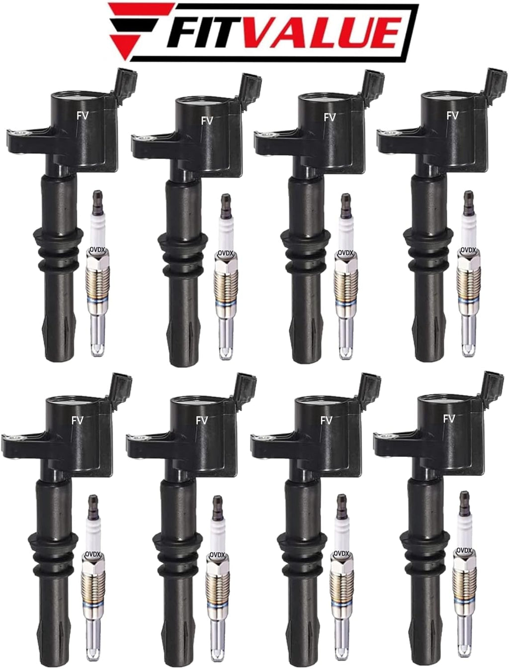 Iridium Spark Plugs and Ignition Coil Pack of 8 J23098