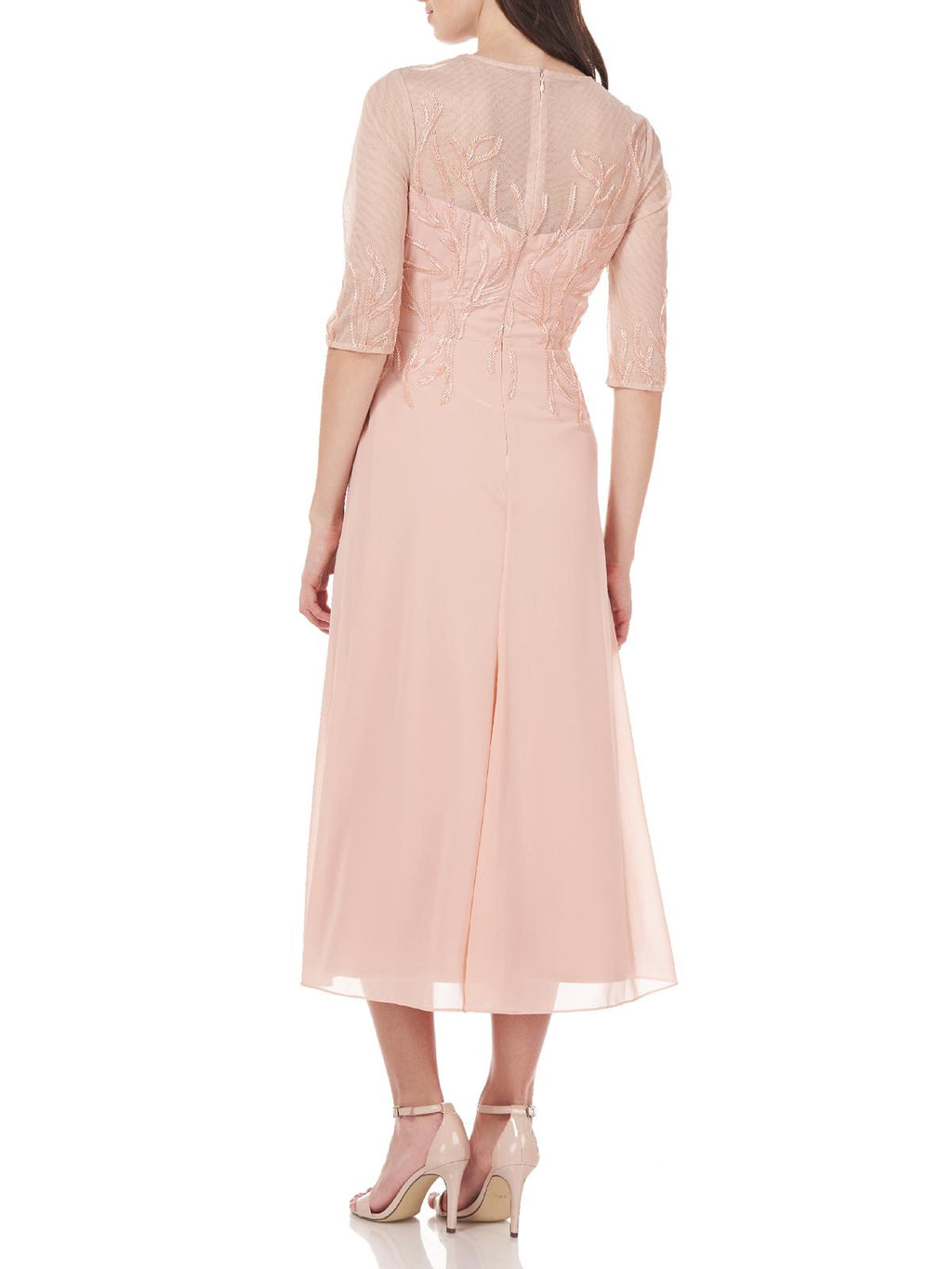 Violet Chiffon Beaded Evening Dress Pink 10 Y34834