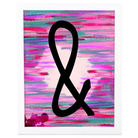 Pink Framed Graphic Art Z17606