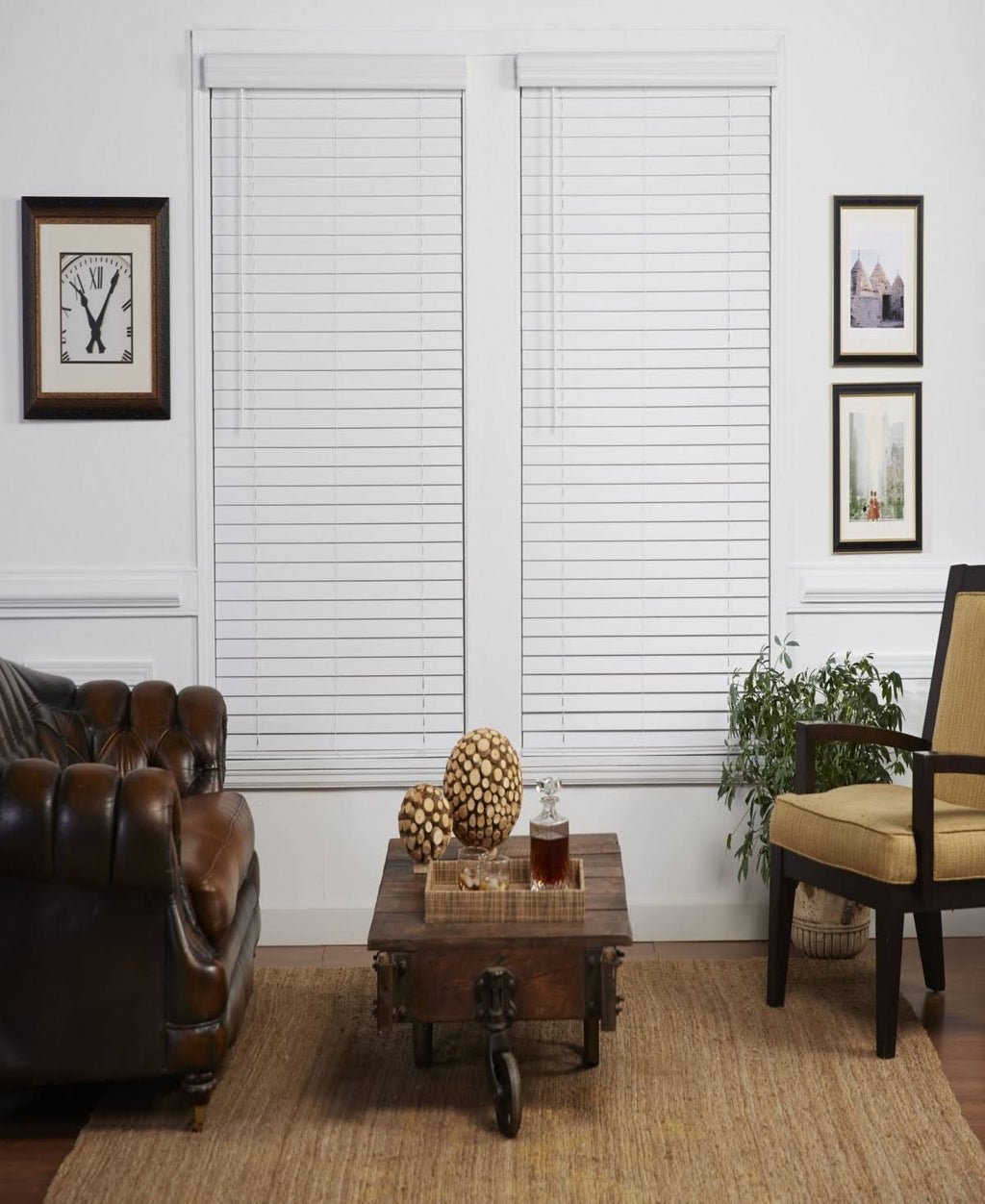 Dark Oak Cordless Faux Wood Venetian Blind M826