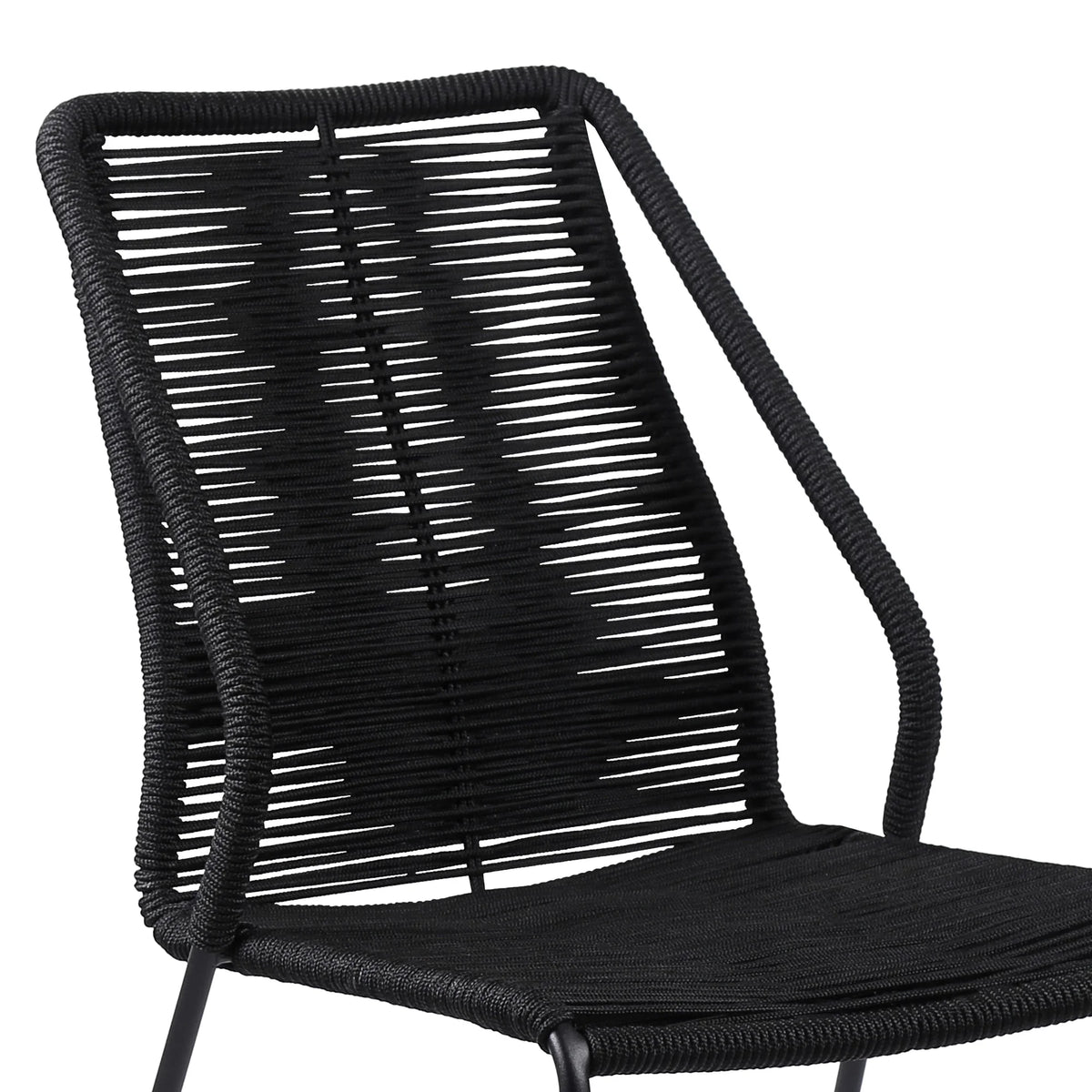 Black Stackable Outdoor Dining Chair Set of 2 R876