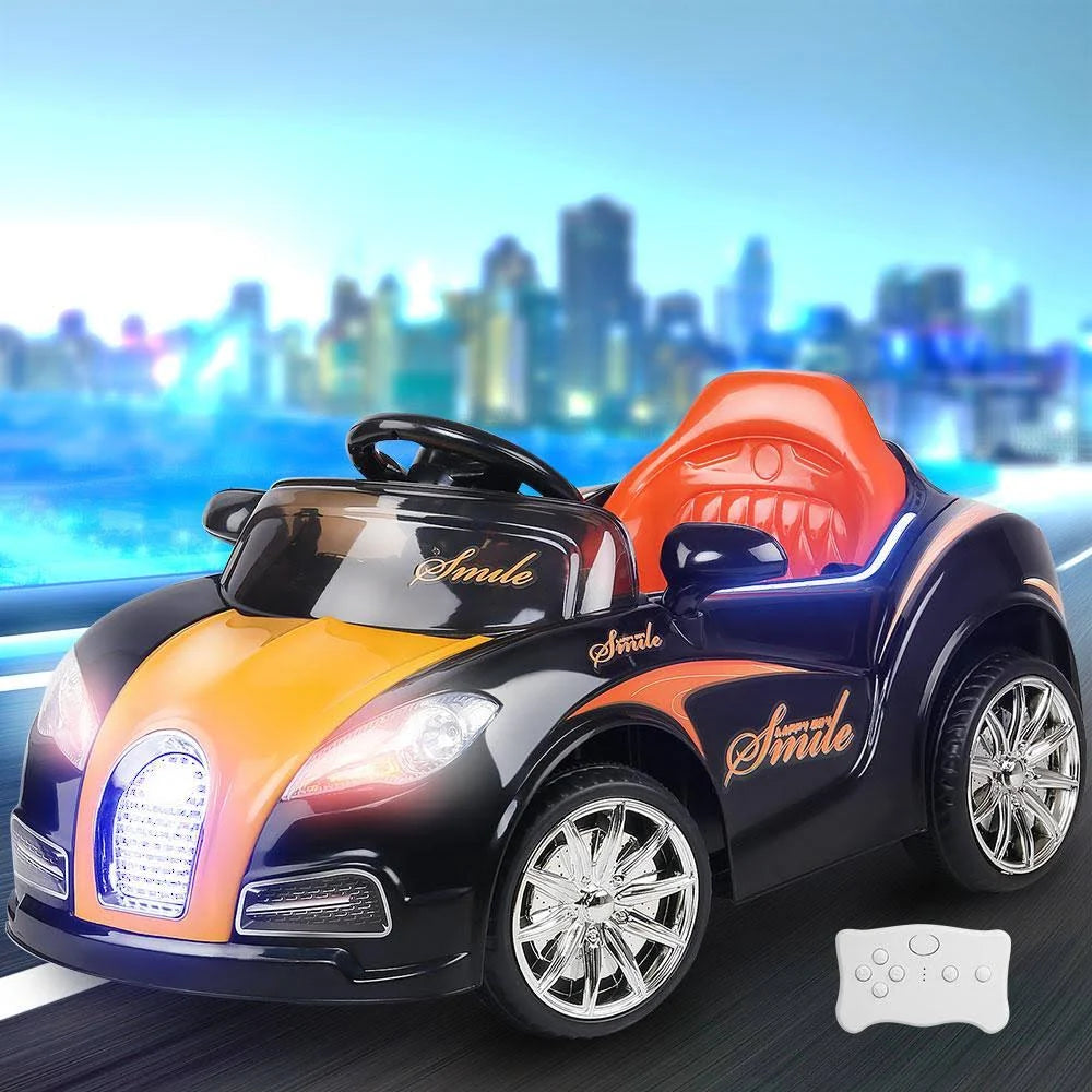 Black & Orange Kids Ride on Car S530