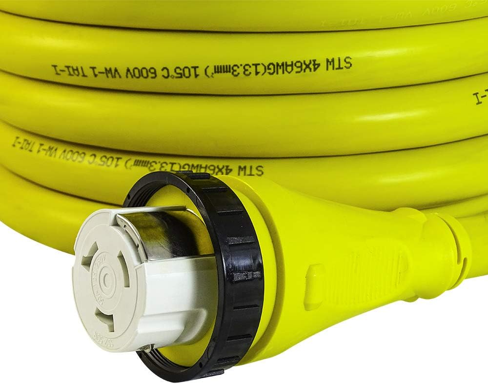 25FT 50 Amp NEMA SS2-50P to SS2-50R Shore Power Cord Extension R555289
