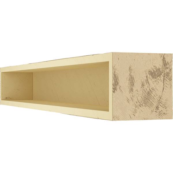 Rough Sawn Faux Wood Fireplace Mantel, Natural Pine Q8463