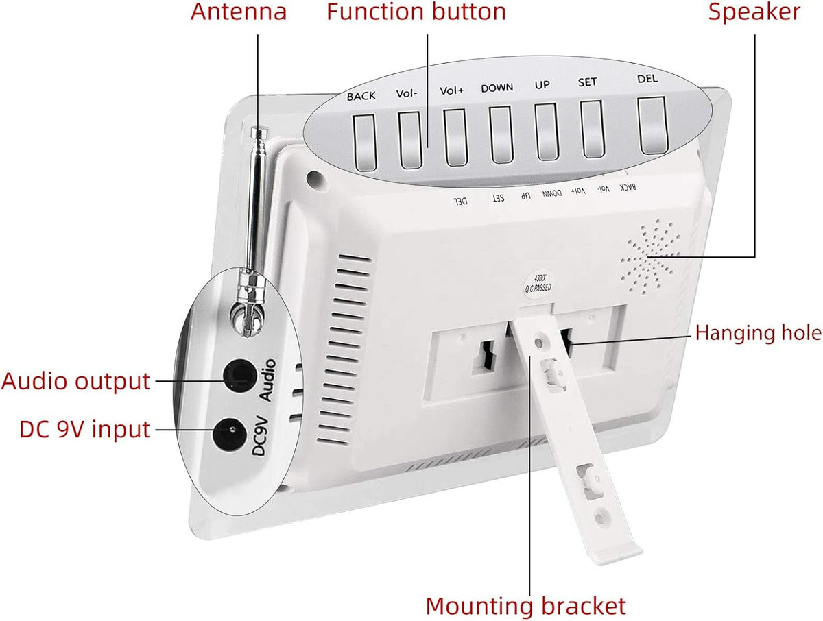 Wireless Calling System with 10 Waterproof Alert Call Button W88269