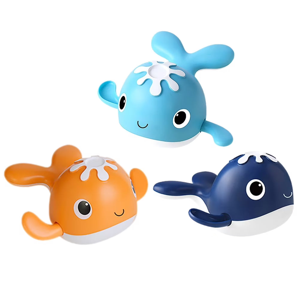 3 Pcs Wind Up Whale Bath Toys T2751
