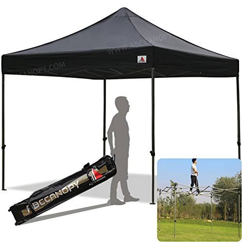Black 10 x 10-Feet Commercial Instant Pop Up Tent with Carrying Bag T6410