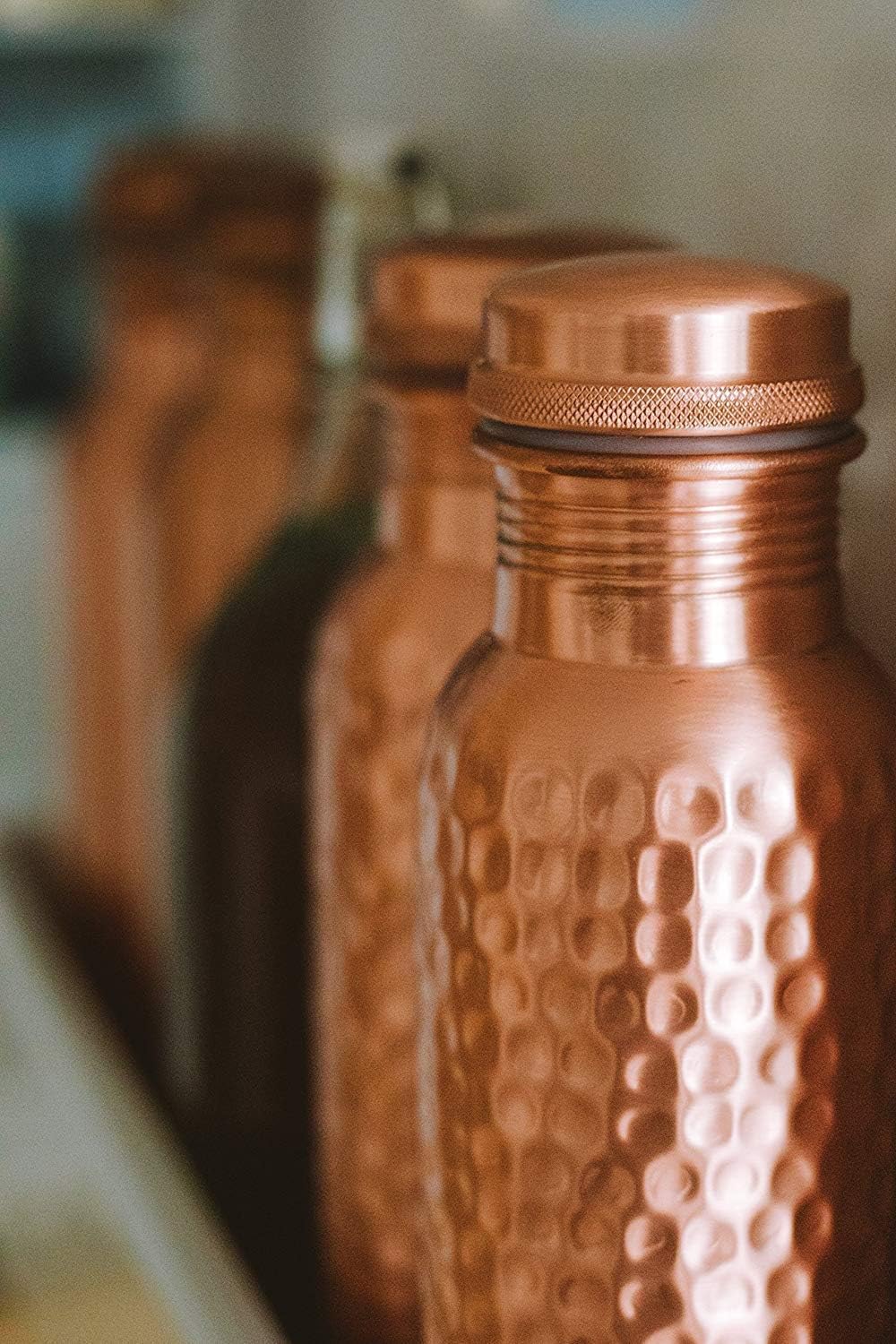 32 Oz Hammered Copper Water Bottle V210