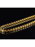 10K Yellow Gold Box Chain Necklace 24-30 Ins O3372