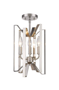 3 Light Semi Flush Mount in Brushed Nickel Finish I135727