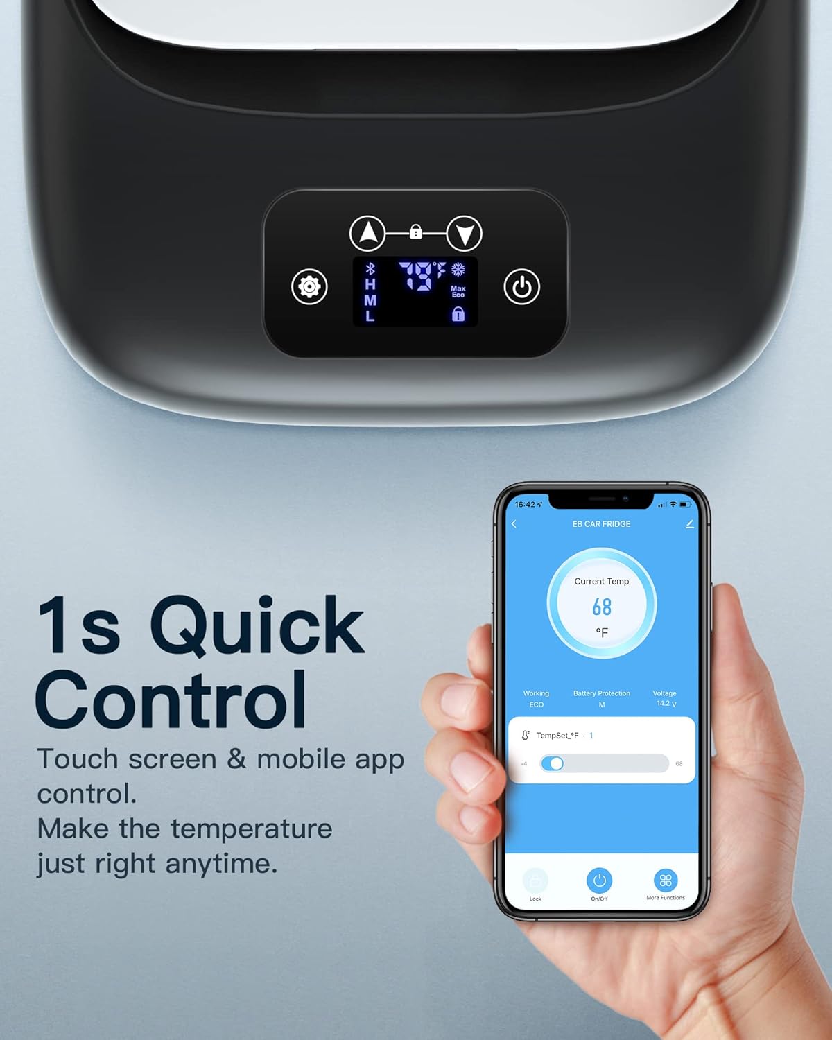 20 Quart Portable Car Refrigerator Freezer with APP Control W99298
