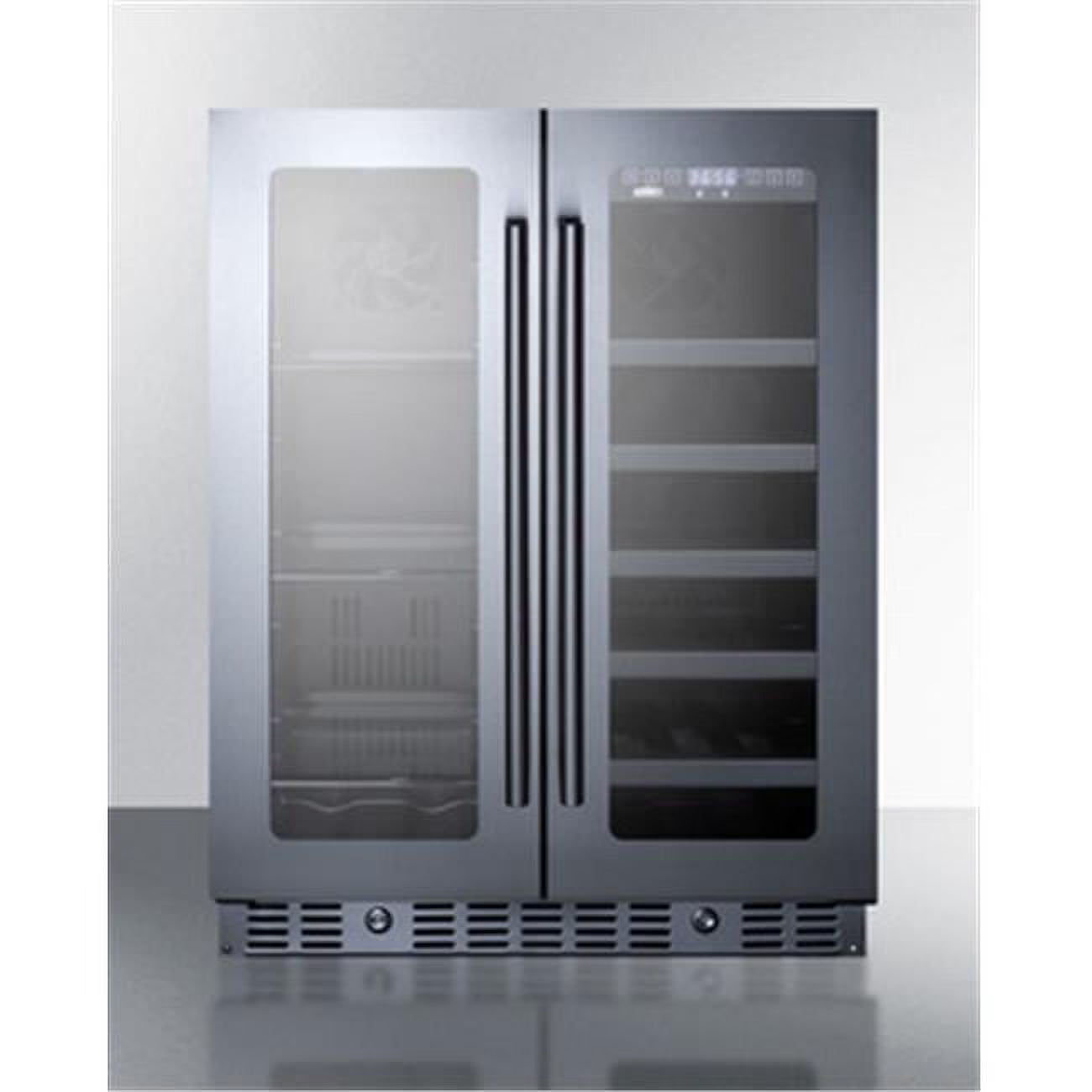 Black Built-in Undercounter French Door Wine & Beverage Center N21398