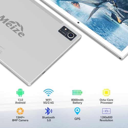 Android 13 Tablet, 10.1 inch, 128GB, 16GB, 8000mAh Battery P5440