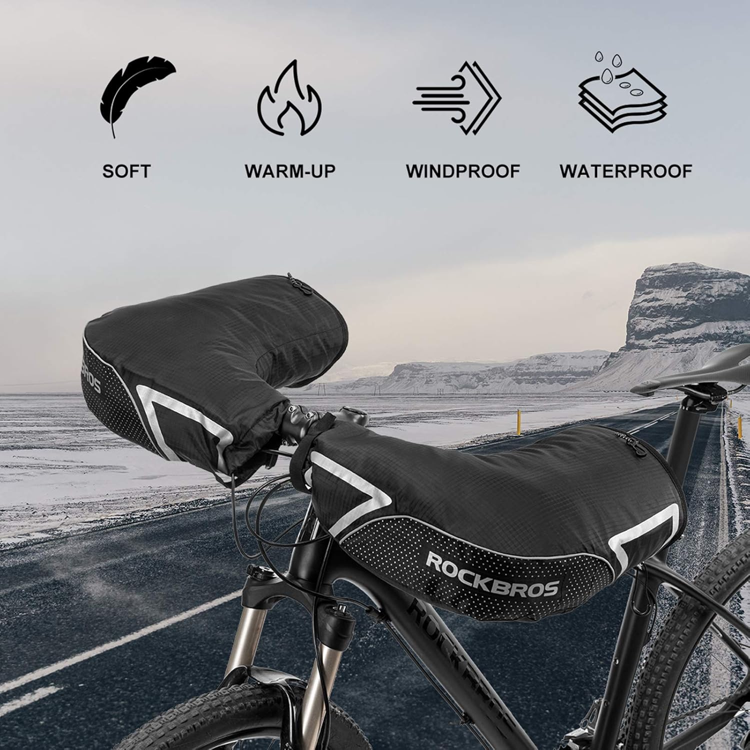 Handlebar Mittens Mountain Bike Bicycle Bar Mitts Winter Cycling Jackets M240167