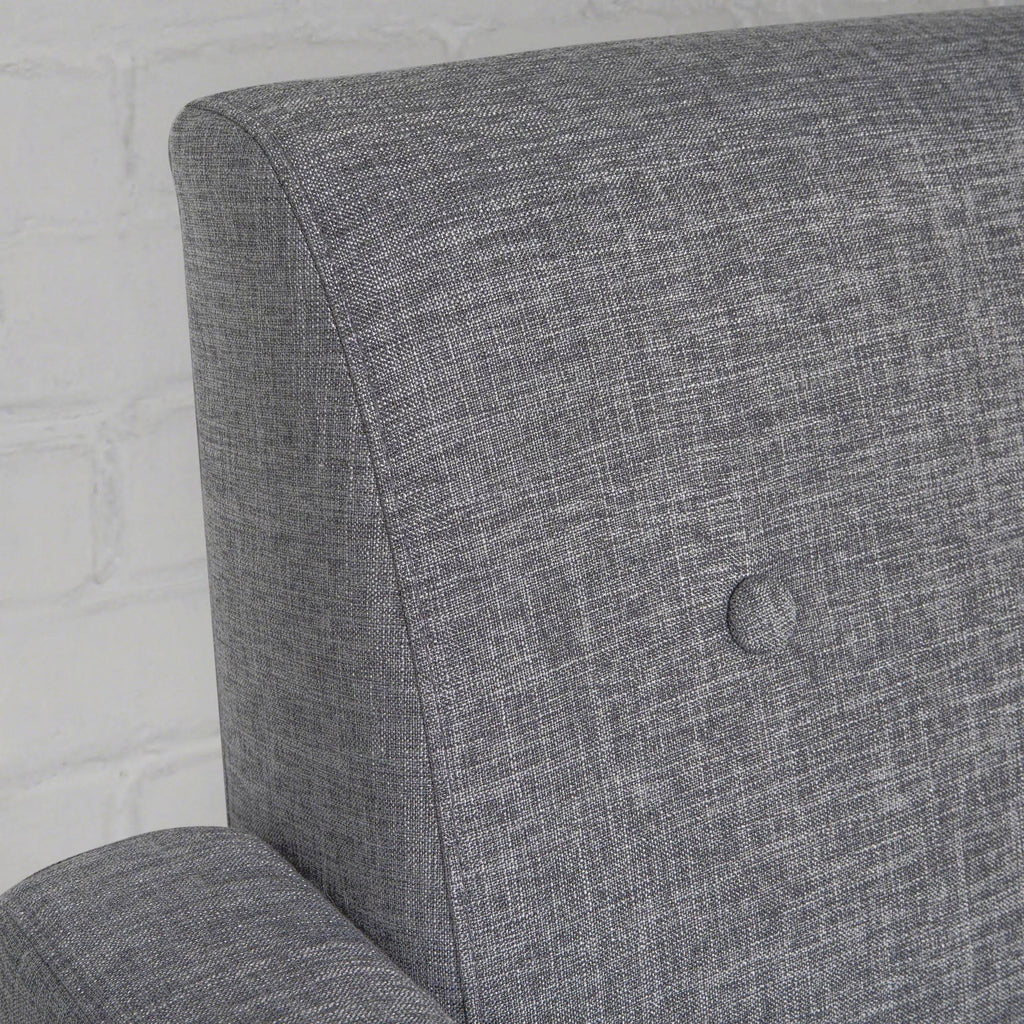 Grey 3-Seater Fabric Sofa O2752
