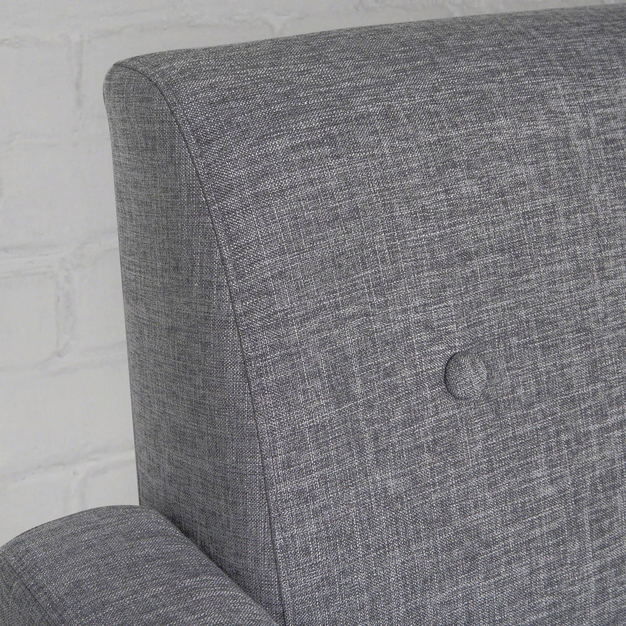 Grey 3-Seater Fabric Sofa O2752