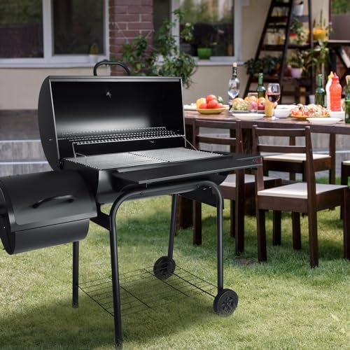13 Pcs Charcoal Grill with Offset Smoker H29038