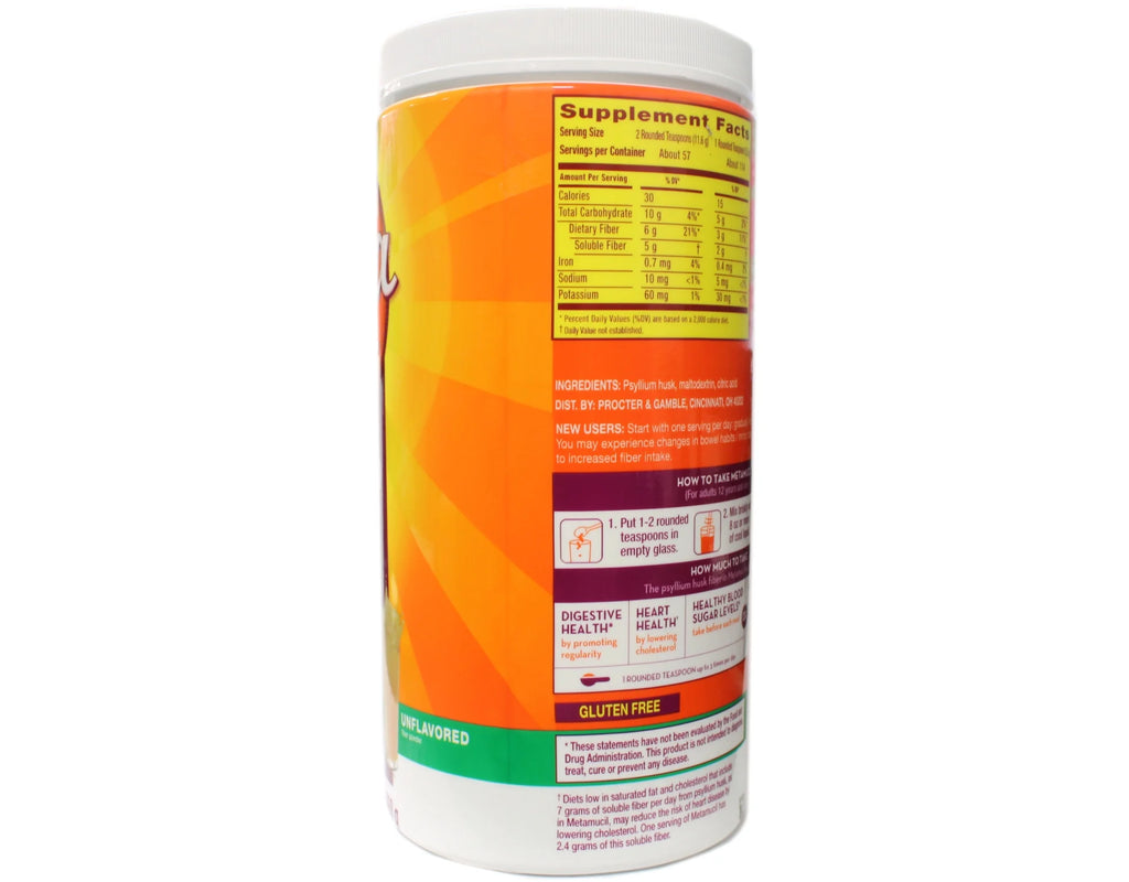 23.3 Ounce Psyllium Fiber Powder, No Sugar, Unflavored J6590