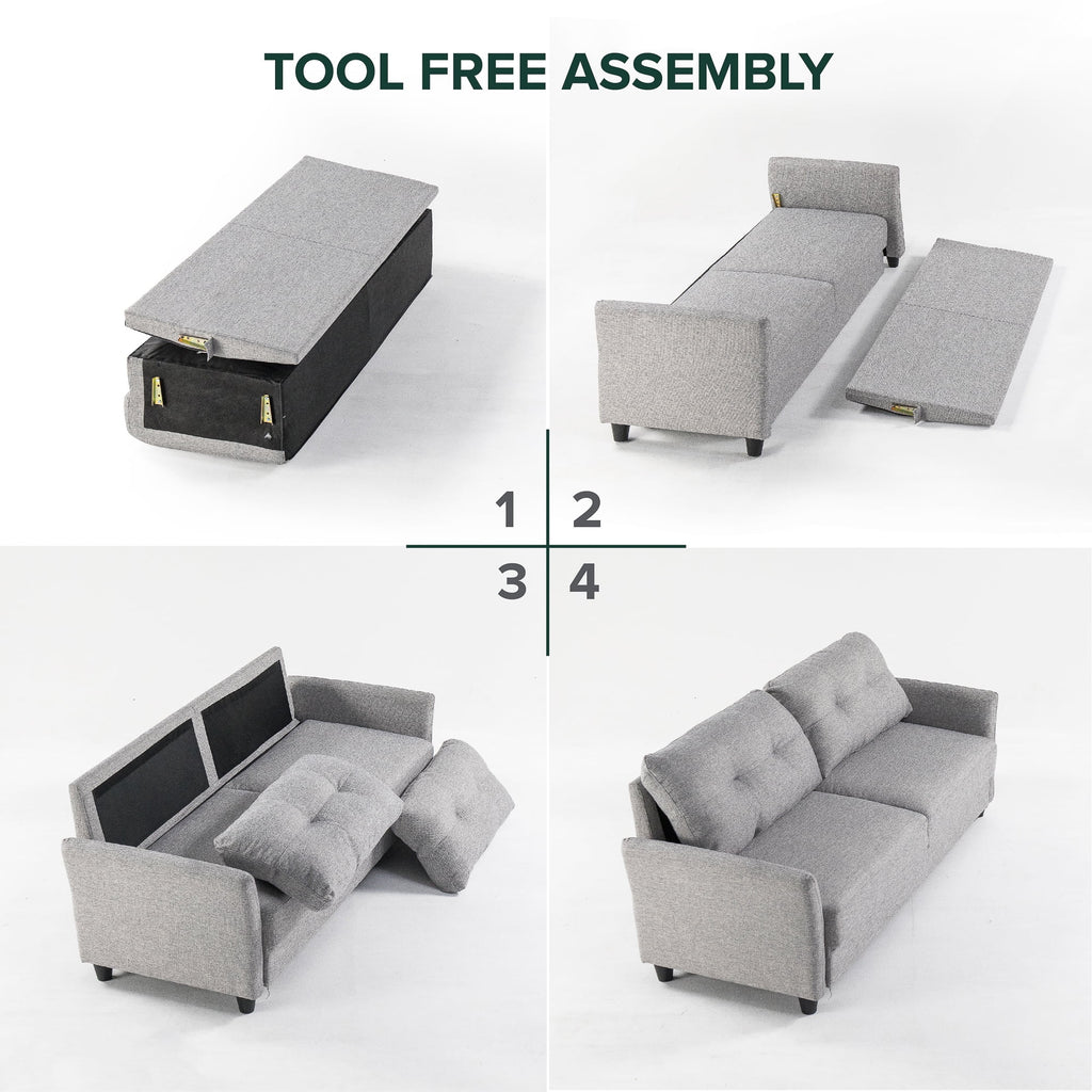Soft Grey 2-Seater Loveseat X942702