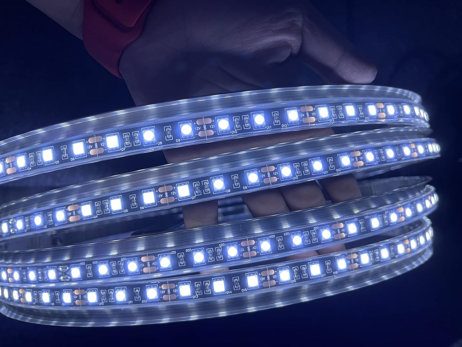 17.5 Pure White Flashing LED Wheel Light Kit IP68 Waterproof J89959