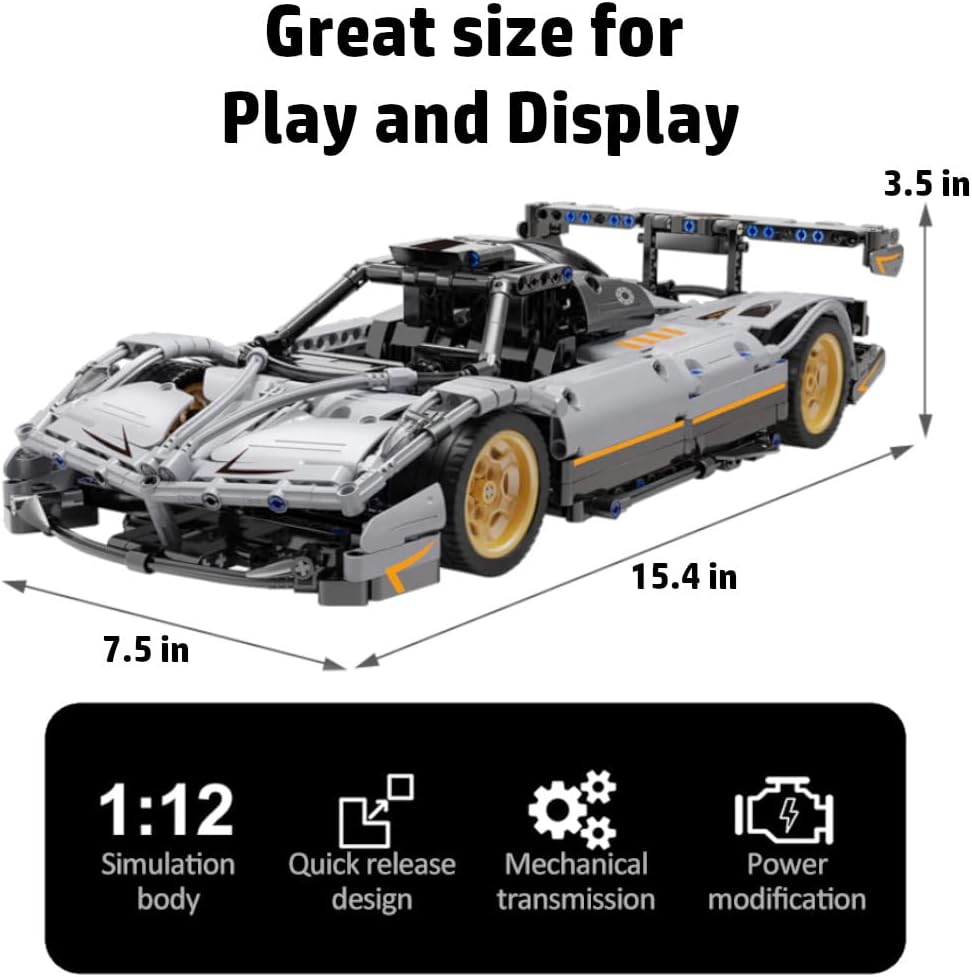 1:12 Scale Collectible Model Race Car Technic Set H621