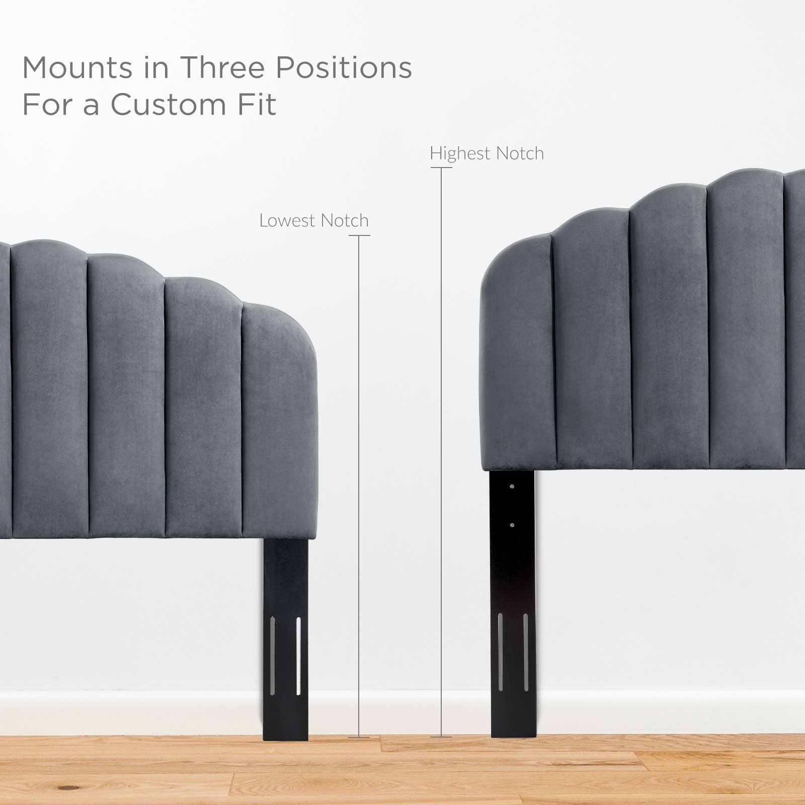 White Velvet King/California King Headboard X220