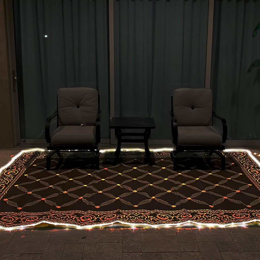 8-feet by 11-feet LED Illuminated Patio Mat R346