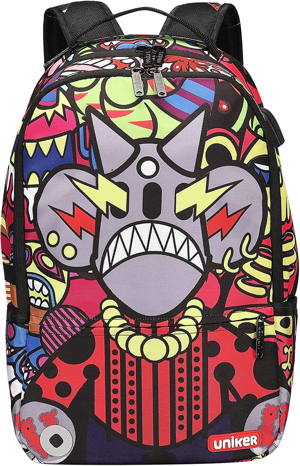 Graffiti Laptop Backpack with USB Port G6069