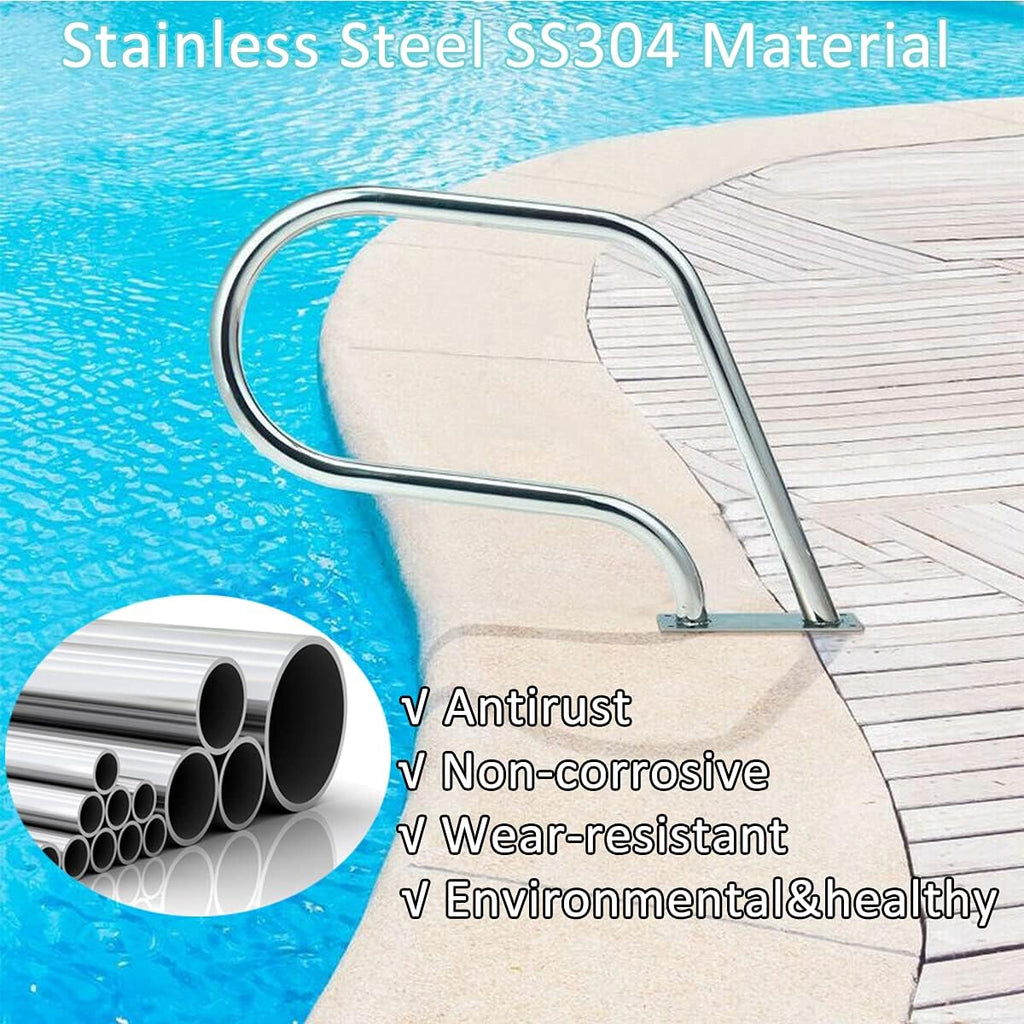 Stainless Steel Swimming Pool Hand Rail with Base Plate M922