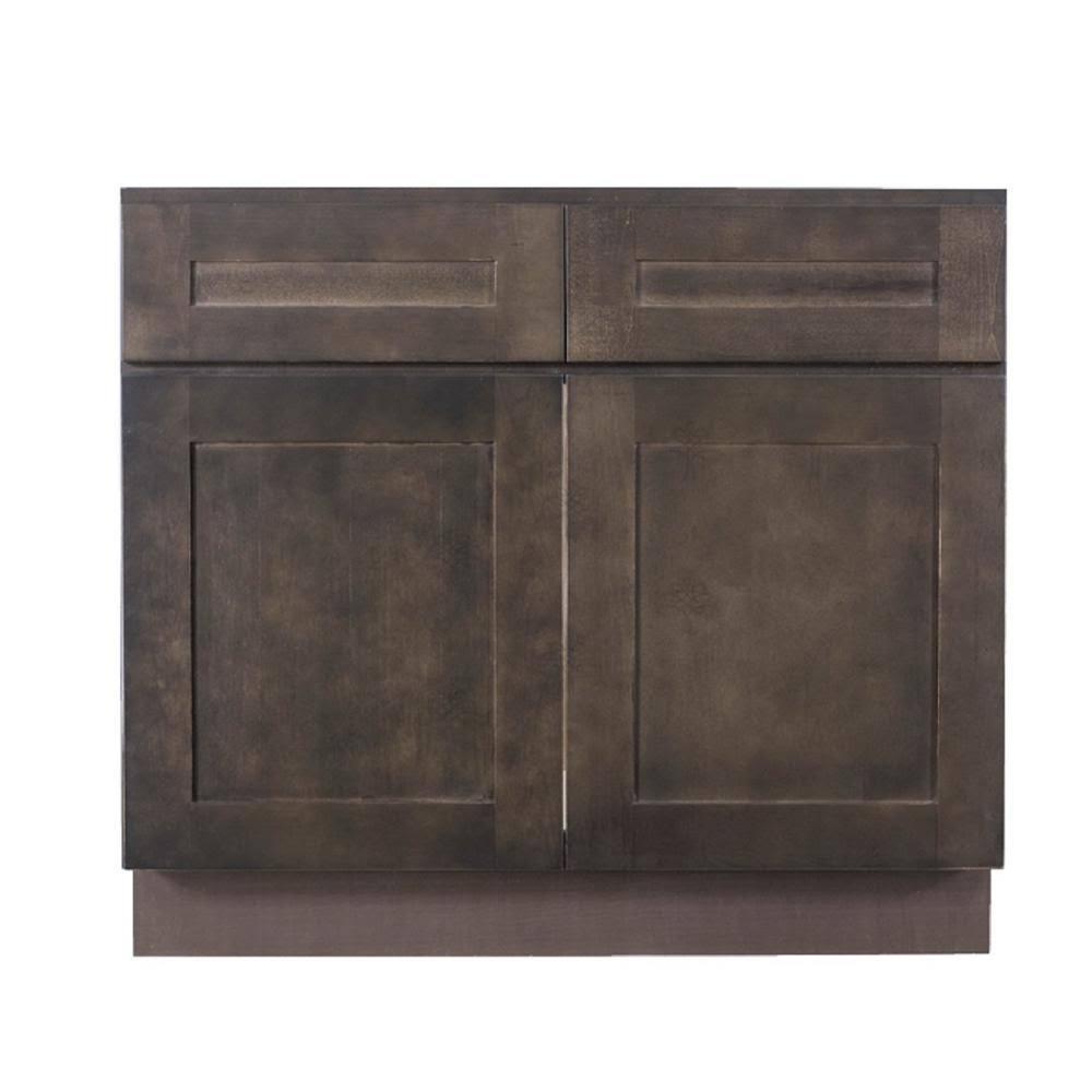 Vintage Charcoal 42 in. x 34.5 in. x 24 in. Sink Base Cabinet with 2 Doors P40155