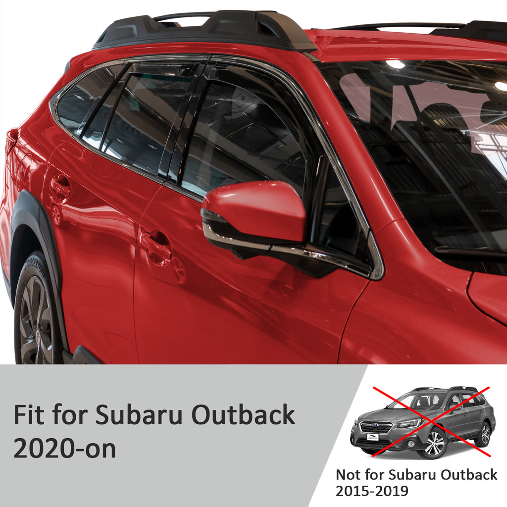 4 Pieces In-Channel Rain Guards for Subaru Outback 2020-2024 Y368