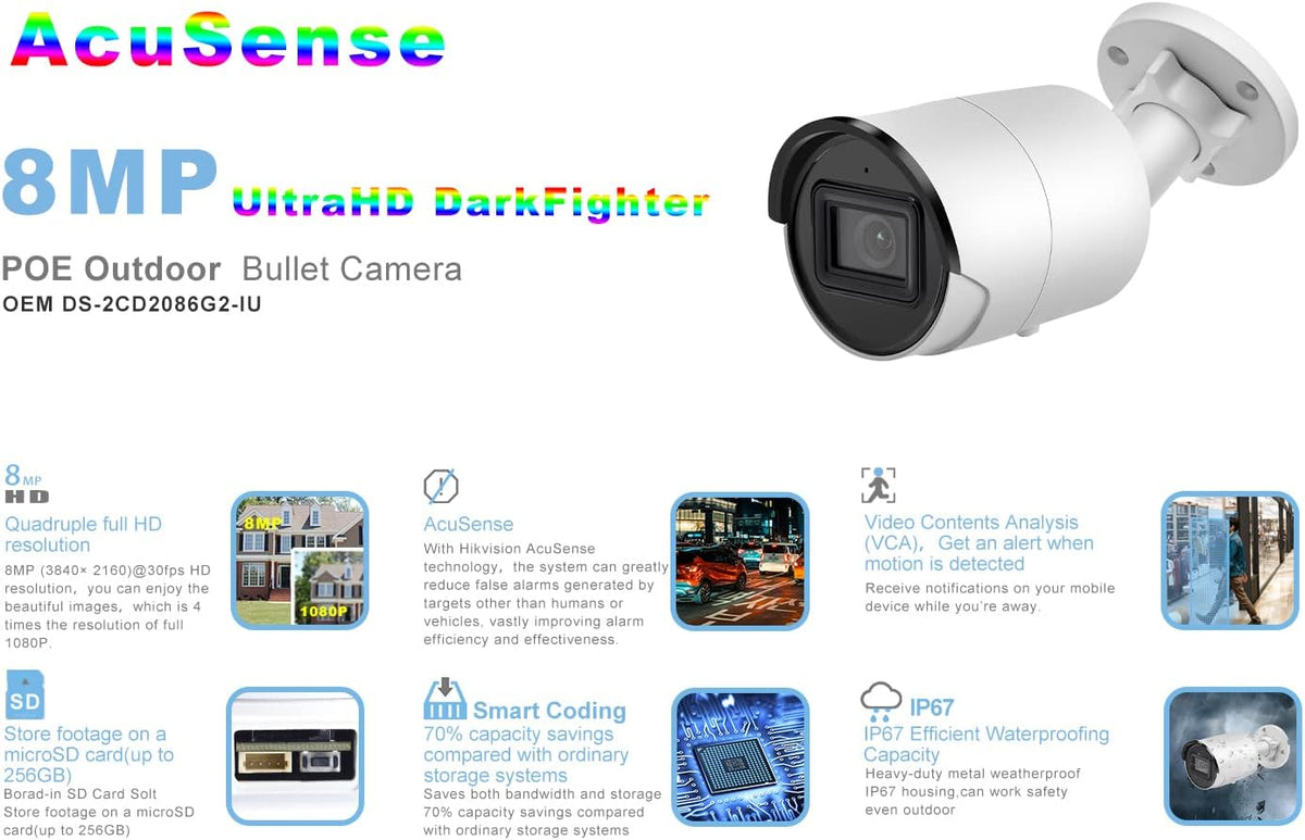 4MP Full-time Color Network Camera with Built-in Microphone, Micro SD Slot W63357