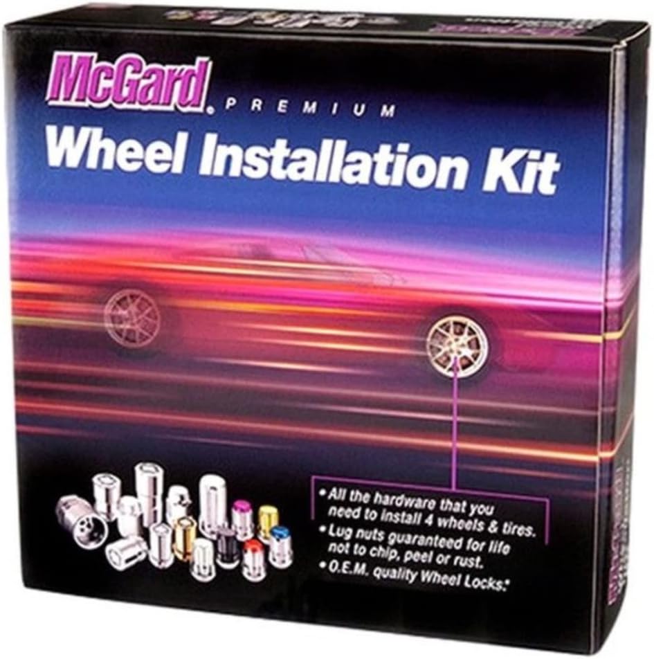 Chrome Cone Seat 5 Lug M12X1.5 Lug Nut Install Kit M673721