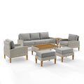 7 Pc Outdoor Wicker Sofa Set Gray U54182