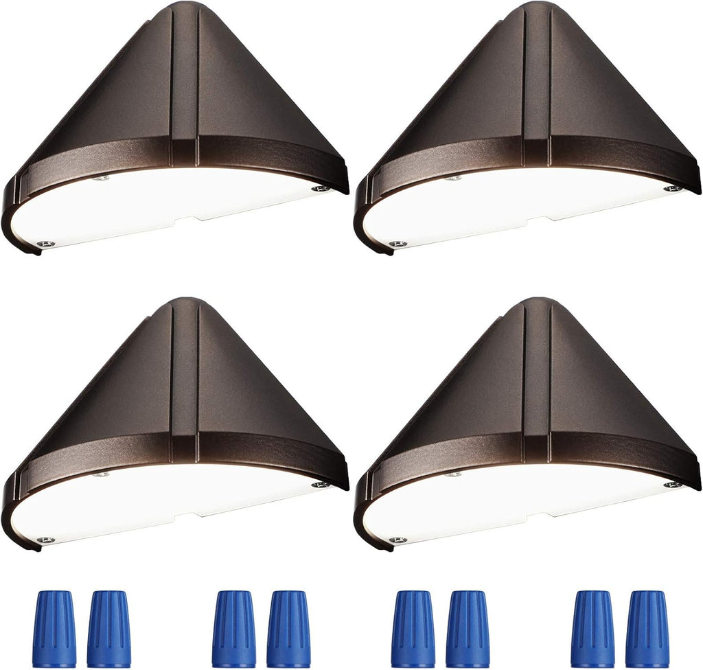 Pack of 4 LED Deck Lights, 5W, 12-24V, 2700K Soft White, Aluminum Housing X433