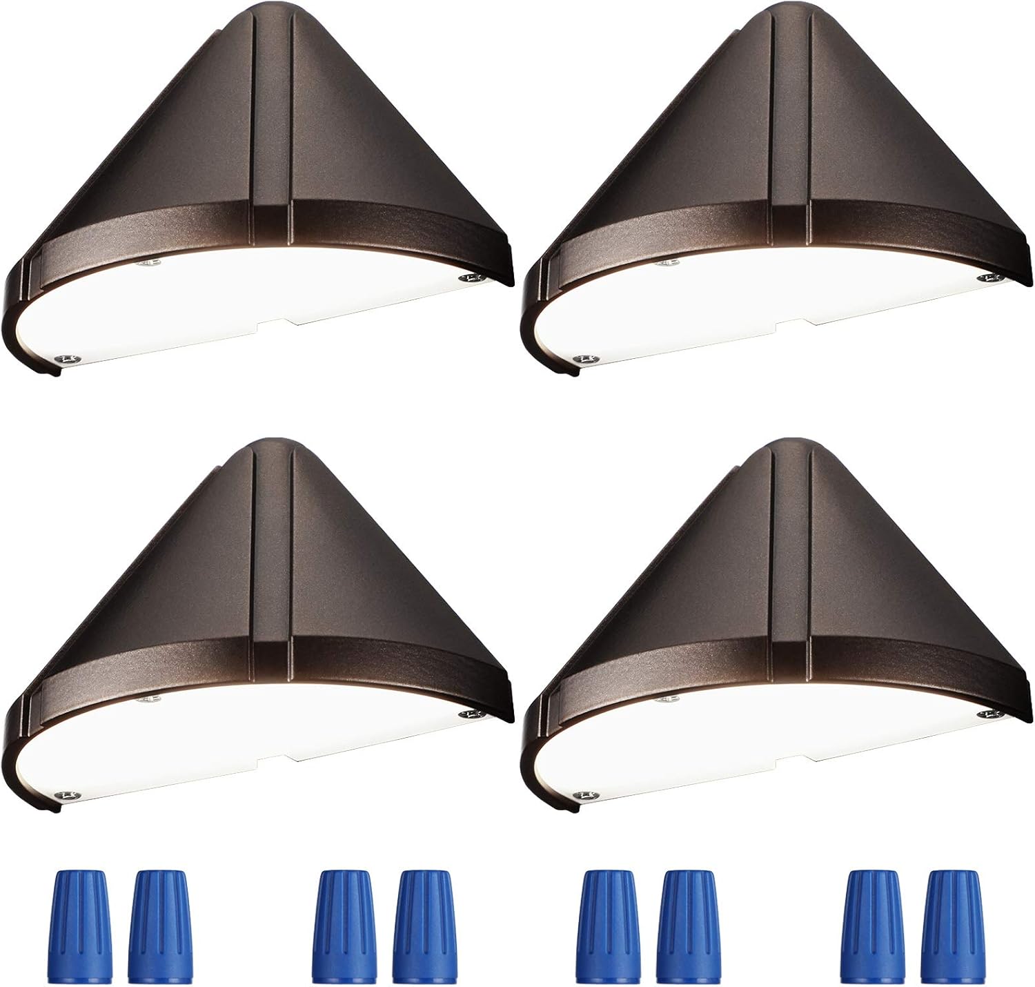 Pack of 4 LED Deck Lights, 5W, 12-24V, 2700K Soft White, Aluminum Housing X433