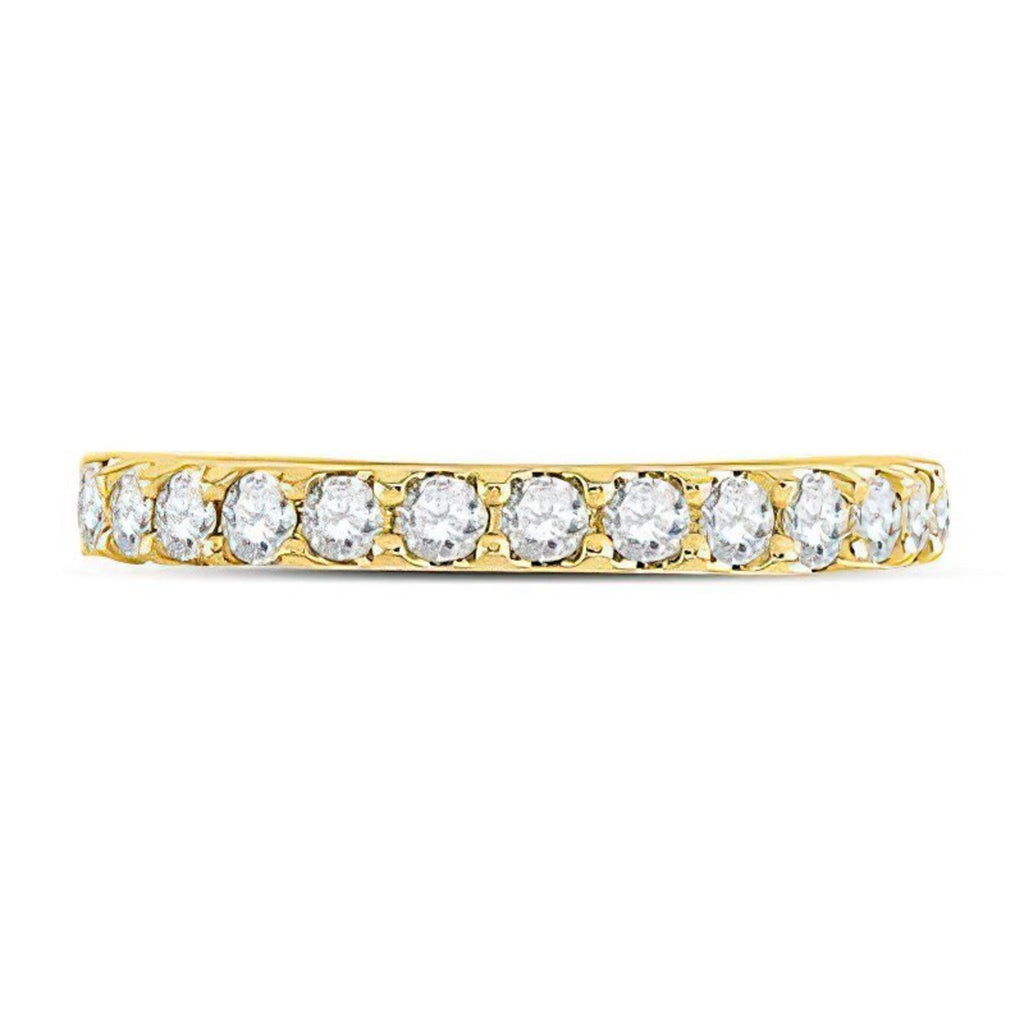 14k Yellow Gold Prong Set Diamond Ring Band Size 7 L5346