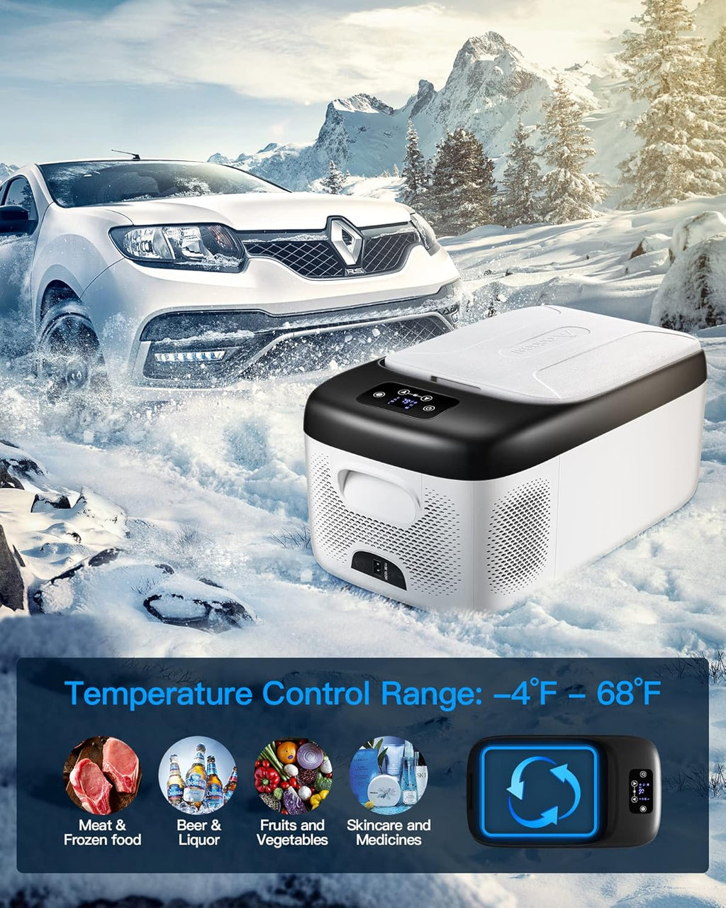 20 Quart Portable Car Refrigerator Freezer with APP Control W99298