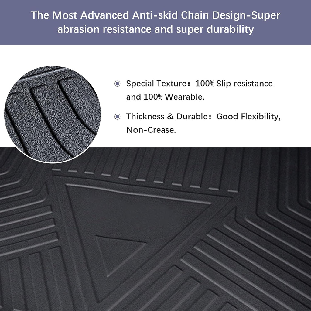 Black TPO Waterproof Rear Cargo Tray Trunk Floor Mat S520