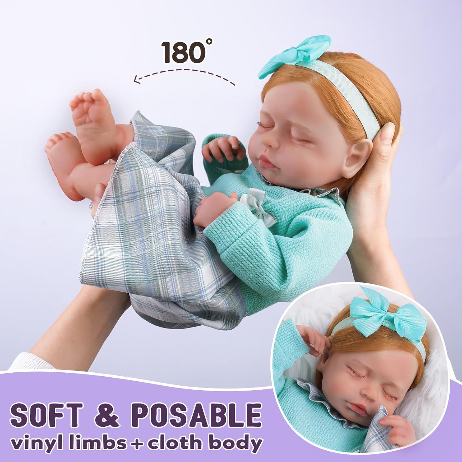 20 Inch Soft Body Realistic Blond Hair Baby Doll N730367