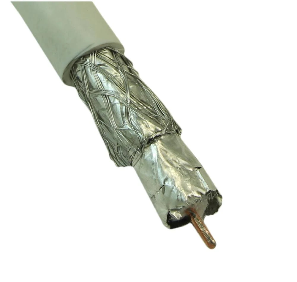 1000ft RG6 Quad Shield White Coax Cable C227