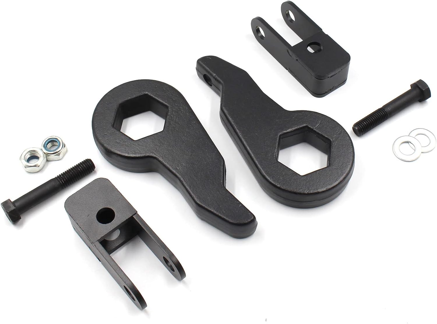 Torsion Bars Key with Shock Extender Brackets Compatible with 1999-2007 Chevrolet Silverado & GMC Sierra 1500 1-3 Inch Forged Adjustable Suspension Leveling Lift Kits Pack of 2 L895457