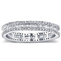 1 1/10 Ct Baguette & Diamond Eternity Ring Wedding Band S8965
