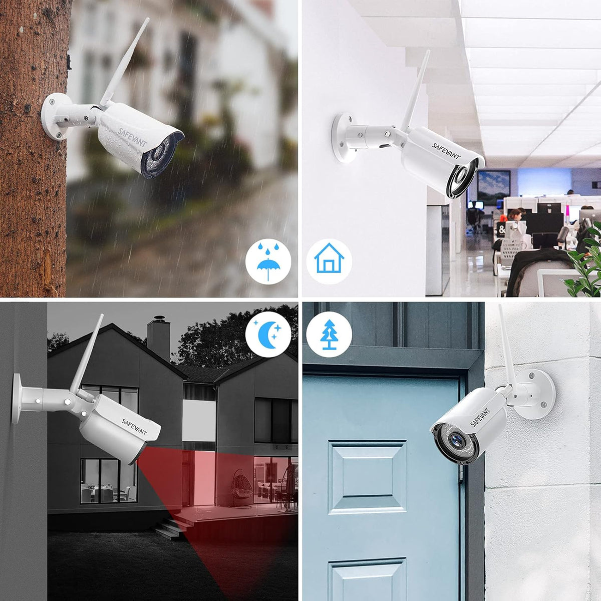 8 Channel 2MP Wireless NVR Security Camera System with 8PCS IP Cameras E6650
