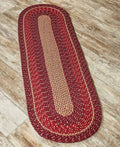 Burgundy Braided Runner Rug P917466